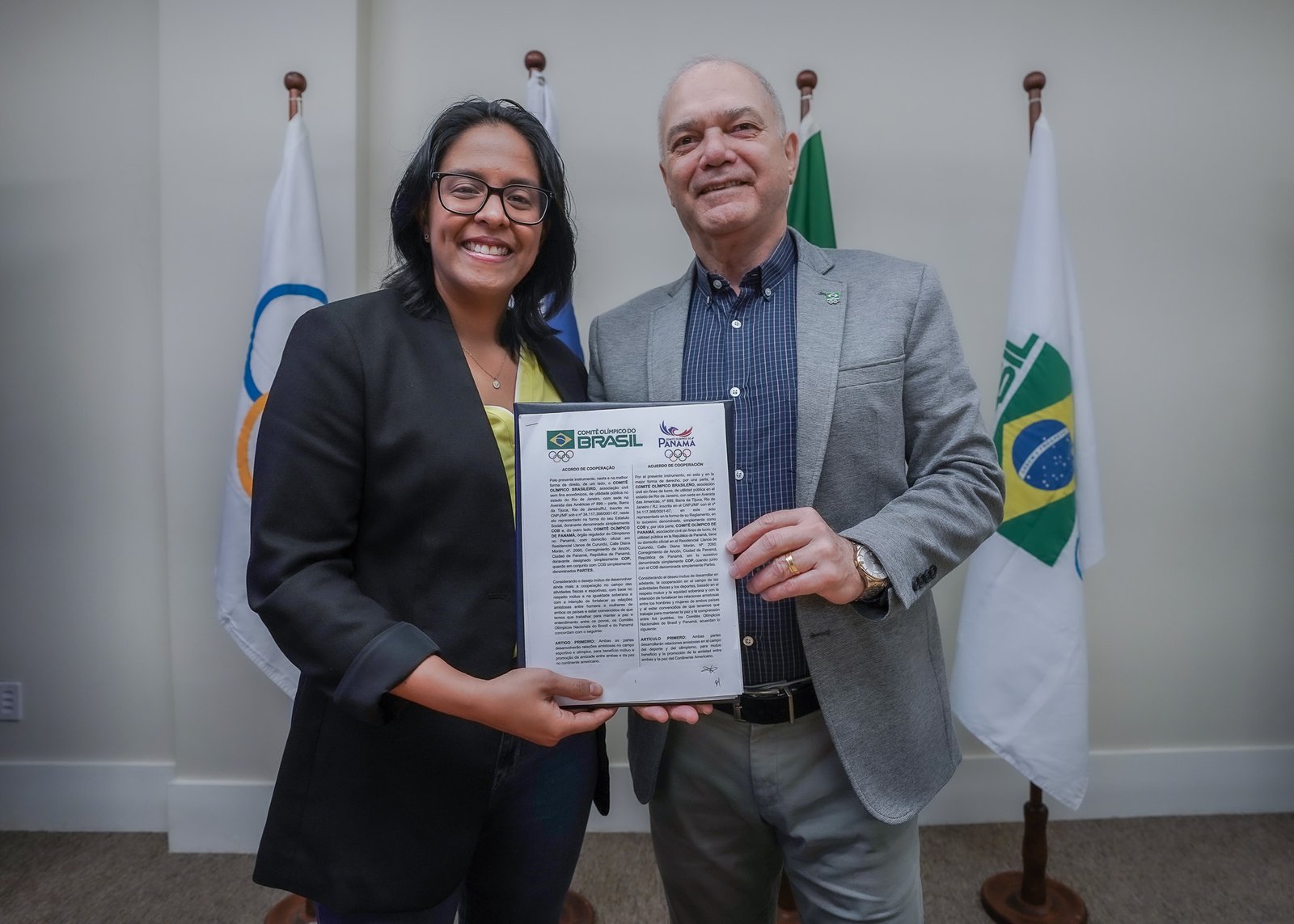 Se firma Acuerdo de Cooperación entre los Comités Olímpicos de Panamá y Brasil